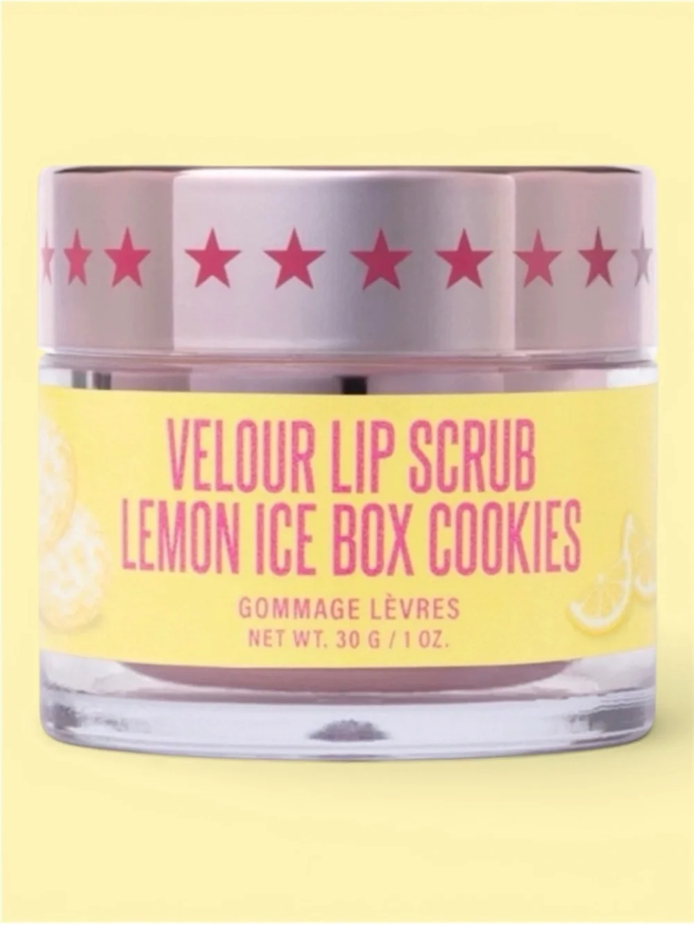 Jeffree Star Velour Lip Scrub Lemon Ice Box Cookies BNIB Vegan 30g Limited Ed